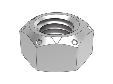 GB6184-B Tuerca de seguridad hexagonal totalmente metálica de seis puntos tipo 1 (presione el tipo de tres puntos)