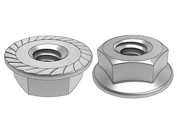 ASME B18.16.4.1 Tuerca de brida hexagonal (con dientes antideslizantes)