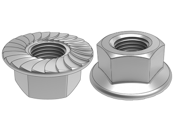 GB6177.2 Tuerca de brida hexagonal con dientes de flor con dientes finos (con dientes antideslizantes)