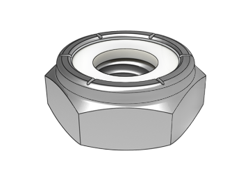 ASME B18.16.6.8 Tuerca fina de bloqueo hexagonal con inserto no metálico blanco tipo NTM