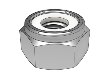 ASME B18.16.6.7NM tuerca de seguridad hexagonal con inserto no metálico blanco