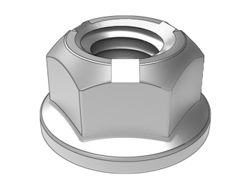 ASME B18.16.6.11 (presión de tres puntos) tuercas de seguridad con reborde hexagonal totalmente metálicas (presión de tres puntos)