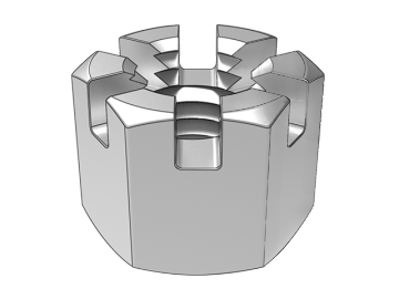 Tuerca ranurada hexagonal GB6180A tipo 2